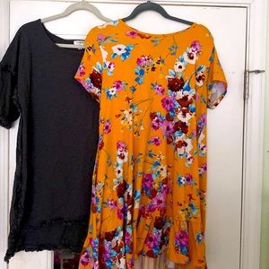 Two dresses one both medium size good condition